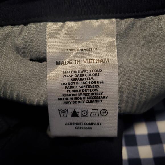 Footjoy FJ Shorts Men's Size 40 Navy Blue Pace 9" Inseam Shorts Chino TINY FLAW - Picture 7 of 11